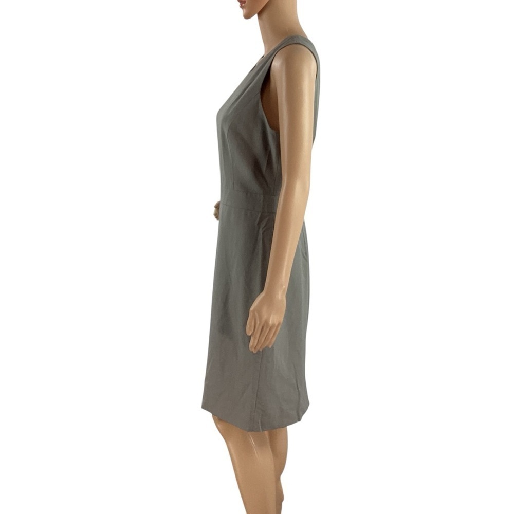 J.Crew Factory Sleeveless Gray Sheath Suiting Dress Size 6 - Picture 4 of 7